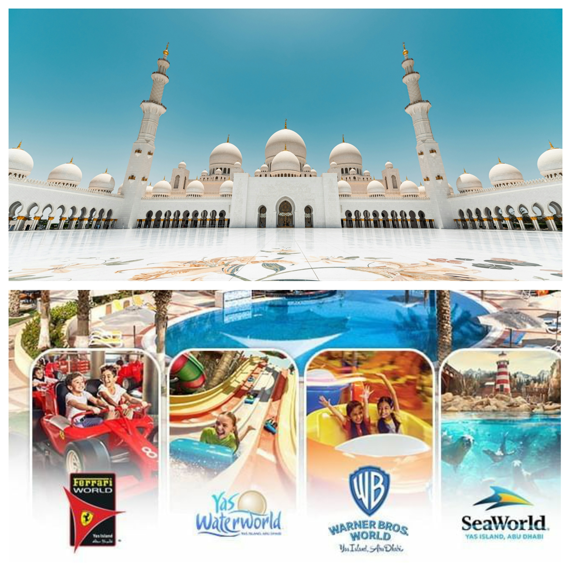 Abu Dhabi City Tour, Yas Island Park, Ferrari world, Warner Bros